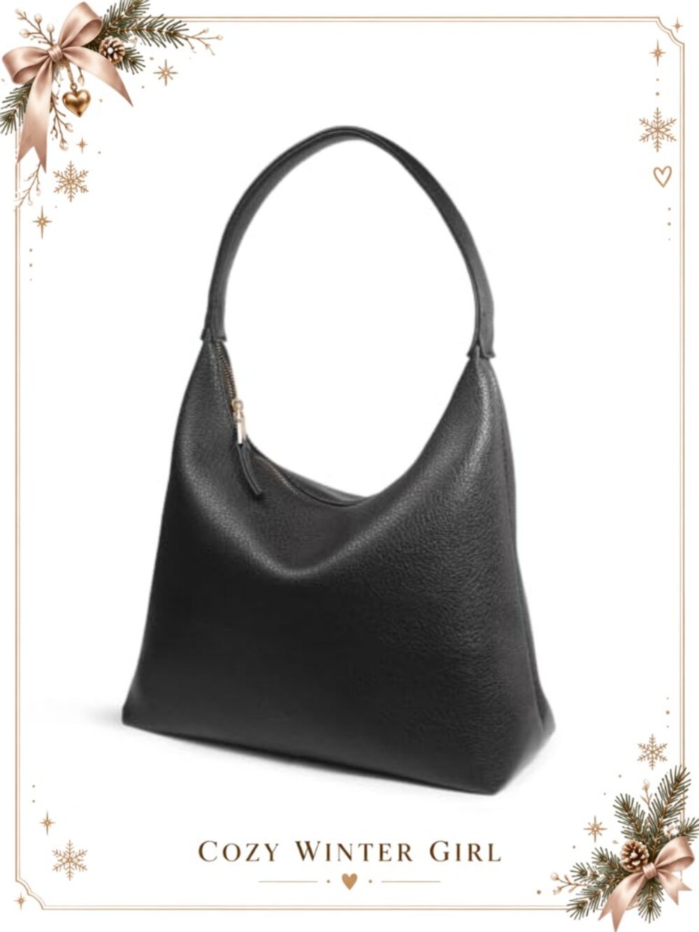 Vegan Leather Hobo Bag Soft Slouchy Shoulder Handbag Purse Daily Tote